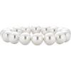 Bling Jewelry Braccialetto Elastico Con Perline Impilate Di Semplice Moda, Perle Bianche Simulate Rotonde, Singola Fila, Per Donne Adolescenti, Grandi 12MM