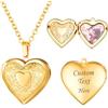 U7 Collana con Foto Personalizzata Donna Cuore Oro Acciaio Inossdabile