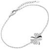 LOTUS SILVER Bracciale Donna Argento 925 LP3108-2/1 Quadrifoglio Portafortuna - Bracciale con Finitura Lucida e Raffinata - Ideale per Regalo di Compleanno