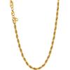 U7 Collana Uomo Oro Catenina, 3 mm Larghezza Collana Acciaio Inossidabile Uomo Donna, 76 cm Lunghezza Catena Collana Maglia Corda Intrecciata