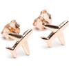 WearTravelers Orecchini a forma di Aereo leggeri e luminosi in Argento 925 - Idea Regalo per Viaggiatori - Prodotto Made in Italy - Modello Chicago (Oro Rosa)