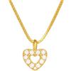 Sakrami Collana in Argento 925 con Cuore e Zirconi Dorata - Gioiello Elegante Donna, Ragazza - Idea Regalo per Compleanno, Anniversario, San Valentino, Comunione + Confezione Regalo Personalizzata