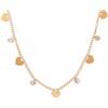 Enrico Coveri Collana Donna Cuoricini Gemme Brillanti, Collanina in Acciaio Gold con Ciondoli