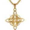 NIGHTCRUZ Collana con nodo delle streghe, ciondolo nodo celtico con Triquetra Trinity