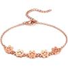 MeMeDIY Bracciale con Impronta di Zampa Personalizzato per Donna Inciso da 1 a 5 Nomi Braccialetto con Zampa di Cane e Gatto Catena Regolabile Regalo Commemorativo per Gli Amanti Degli Animali - C5