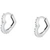 MORELLATO Orecchini a cerchio donna in argento 925 riciclato, collezione TESORI, a forma di cuore - SAIW255, Argento riciclato 925