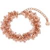 Vestopazzo, Bracciale Oro Rosa e Rame, Grappolo Sfere e Cristalli Rosa Cipria, Nickel Tested, MRG2022