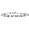 Bling Jewelry Bracciale Da Tennis Alternato In Pietra Preziosa Classica CZ Cubic Zirconia E Opale Bianco Creato Per Donne Fidanzate In Argento Sterling .925 Pietra Di Nascita Di Ottobre 7,5 Pollici