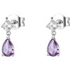 Brosway Orecchini Donna, Orecchini Pendenti in Argento e Magic Purple | Collezione FANCY - FMP115