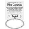 Bramart Bracciale Cubano Uomo Idea Regalo Prima Comunione Acciaio Inox Lucidato di altissima qualità, per lui Festa Evento, Bracciali Prima Comunione - Cofanetto con DEDICA incluso (Prima Comunione - Uomo)