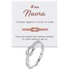 Bramart Anello Nodo Donna anello Nuora in Argento Sterling 925 Idea Regalo nuore per lei Natale Compleanno regolabile - Cofanetto con DEDICA incluso (Nodo - Nuora)