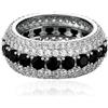 Jpltlvy - Anello da uomo hip hop con zirconia cubica, design a micro pavé a 5 file, gioiello vistoso, regalo alla moda per l'abbigliamento quotidiano, 10.5, Rame