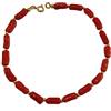 gioiellitaly Bracciale argento 925 uomo donna unisex con cannettine corallo rosso naturale e argento 925 dorato gioiello artigianale unico made in italy