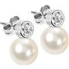 Morellato Orecchini pendenti da donna in argento SANH04, Argento sterling, Perla