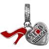 LES FOLIES DI PAOLA GRIECO Charm Cuore Scarpa Rossa Stop violenza sulle donne in argento 925 - Les Folies per Pandora