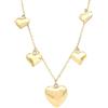 FREDDY Collana da Donna Cuori - Collana in Acciaio Inossidabile Ipoallergenico - Collezione Harmony - Design Elegante - Lunghezza 45 cm