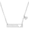 Giuzi - Collana Personalizzata Donna Argento 925 Targhetta Cuore Color Argento - Collana Donna con Nome o Frase Made in Italy