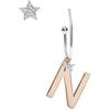 COMETE GIOIELLI Orecchini Comete con lettera e stella in argento e zirconi (N)