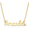 MyNameNecklace MYKA - Collana Personalizzata con Nome Corsivo con Opzione Diamante in Argento Sterling 925 o Placcatura in Oro - Regalo di Gioielli per Lei (Placcato Oro 18k con diamante)