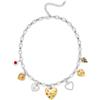 LILIE&WHITE Collana con ciondolo a croce in oro Ciondolo a forma di cuore alla moda Collana grossa in oro Collane alla moda con perla a forma di cuore e fiore Collana girocollo gioielli, Ottone, Non