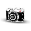 Unique Charm Macchina Fotografica in Argento 925 con Dettagli Neri per Pandora
