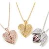 NICEDREAM Collana con ciondolo a forma di cuore con ali d'angelo personalizzabile con foto, in argento sterling 925, ciondolo creativo apribile, gioiello commemorativo, regalo per donne, mamma, nonna, moglie