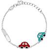 Bluespirit Bracciale da bimba, Collezione B-BABY, in argento 925 rodiato, smalto,Idee regalo - P.25D305001200