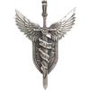 Starforged Lion El'Jonson Warhammer 40K Dark Angels Collana da uomo con ciondolo Space Marines in argento Sterling, One Size, Argento sterling, Nessuna pietra preziosa