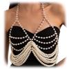 Riymusry Reggiseno sexy con perle e nappa, gioiello estivo da spiaggia, con perline, per bikini, festival, rave, reggiseno, bralette con perline di perle, gioielli per il corpo da donna, M, lega, media, lega