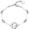 Brosway Bracciale Donna, Bracciale Rigido in Acciaio e Cristalli con Simbolo Lettere | Collezione Chakra - BHKB054