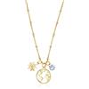 Brosway Collana Donna, Collana in Acciaio e Cristalli con Simbolo Mondo | Collezione Chakra - BHKN058