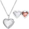 U7 Collana con Foto Personalizzata Donna Cuore Apribile Acciaio Inossdabile