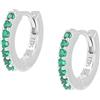 Amen Orecchini di Amen. Orecchini in argento 925 con zirconi verdi di colore rodio, diamentro di 1,2 cm; zirconi diamentro di 1 mm. La referenza è: ET1BVE