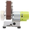 GMSLuu Mini levigatrice a nastro con 10 nastri abrasivi, 150 W, max. 10000 giri/min, levigatrice fai da te, alimentazione regolabile in 7 posizioni, chiave inglese in 3 pezzi (nastro abrasivo 25 mm)