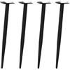 vidaXL Gambe per Tavolo Consolle Forma Conica 4 pz Nere 72-73 cm Acciaio