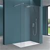 Mai & Mai Box Doccia Walk-In 70x200cm, Parete Doccia in Vetro Trasparente 8mm Braccio di Sostegno 70-120cm Vetro di Sicurezza ESG con Rivestimento Nano BRAM3 Bremen01K