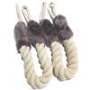 YYTOL Fermaporta decorativo, in corda, anti-urto, per porte del patio, maniglie per camera da letto, 2 pezzi
