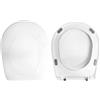 HYDRO HOME Copriwater Sedile Wc NORMAL 52 AXA Come Originale, In Plastica Termoindurente Avvolgente,Colore Bianco MADE IN ITALY CHIUSURA AMMORTIZZATA