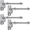 Insaga Cerniera per cancello a J Bolt da 25,4 cm e cerniera per montaggio a parete, cerniere per cancello in acciaio inossidabile 304, resistente, un pezzo senza saldatura, per fattoria, recinzione