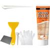 MOLLOR Stucco per legno multiuso, 150 g, per riparazione di fori, ripristina rapidamente qualsiasi mobile in legno rotto e difettoso, kit di riparazione per telaio della porta
