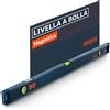 Presch Livella a bolla magnetica 80cm - Fiala infrangibile con pendenza 2% - Finestra di lettura verticale - Tappi antiscivolo innovativi - Superficie di misura precisa - Livella magnetica