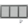 ABOUT VENT 300x150mm Griglia di Ventilazione in Acciaio Zincato con Zanzariera - Griglie di Aerazione in Metallo