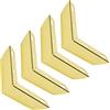 Bitray Gambe in metallo per divano, altezza 3,3 cm, a forma di L, colore oro, per tavolo, armadio, divano, mobili, 4 pezzi