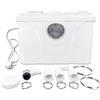 FIVMEN Impianto di sollevamento, 700 W, pompa sanitaria, 180 l/min, impianto di sollevamento piccolo, pompa per feci con filtro ai carboni attivi, lame in acciaio inox e 3 ingressi per WC, lavandino e