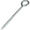 Aerzetix - C57948 - Set di 10 ganci per avvitare Ø6x80mm - golfari autofilettanti chiusi - viti a occhio - in acciaio - colore argento