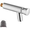 Shuiltad Rubinetto a muro con chiusura automatica a un foro per risparmiare acqua rubinetto freddo rubinetto in rame rubinetto di ritardo per lavabo pubblico Ktchen Bagno Giardino Patio Lavandino Rubinetti