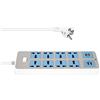 Josenidny Multipresa 4 Prese USB, Potenza 3000 W, 8 Prese Universali, di Alimentazione da 6,5 Piedi, Spina Europea