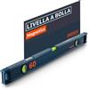 Presch Livella a bolla magnetica 60cm - Fiala infrangibile con pendenza 2% - Finestra di lettura verticale - Tappi antiscivolo innovativi - Superficie di misura precisa - Livella magnetica
