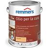 Remmers Olio curativo incolore, 5 litri, olio a decorativo base di solvente legno all'interno e all'esterno, idrorepellente, tonalità di colore brillanti, adatto per mobili da giardino e terrazze in legno