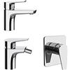 F.lli Frattini Fratelli Frattini Set rubinetteria lavabo Bidet e Incasso Doccia Senza deviatore Briotre